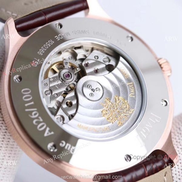 Swiss Copy Piaget Emperador Coussin Dual Time Zone Watch Rose Gold Diamond