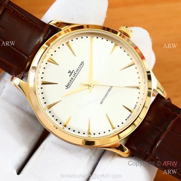 Best Copy Jaeger LeCoultre Master Ultra thin Men Watches SS Black Dial