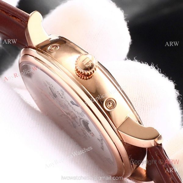 Swiss Replica Blancpain Villeret Perpetual Calendar Eta6654 Watch SS White Dial