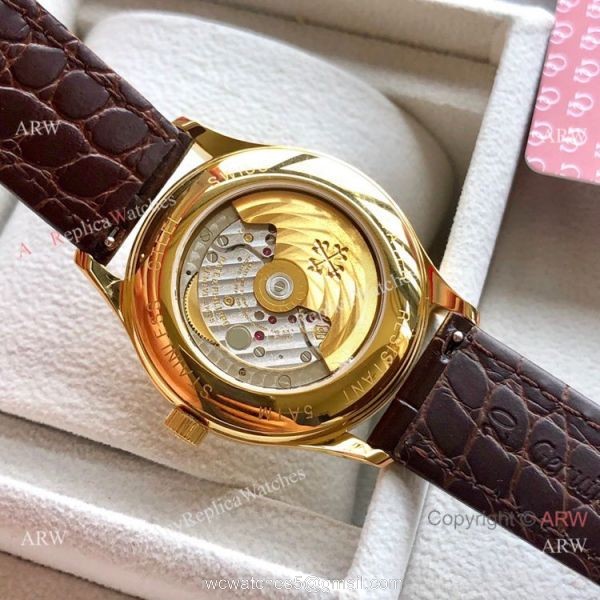 Swiss Copy Patek Philippe Base 1000 Rose Gold Watches with Moonphase