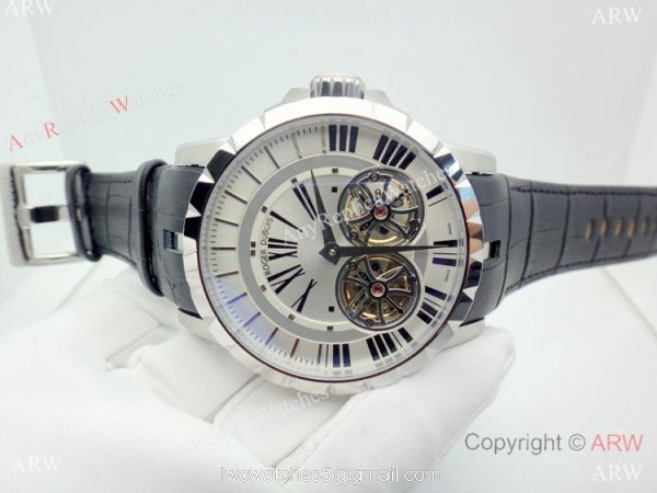 Buy Copy Roger Dubuis Excalibur 46 Double Tourbillon Watch For Sale