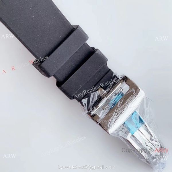 BF Replica Audemars Piguet Royal Oak Chronograph Watch White Face Rubber Strap