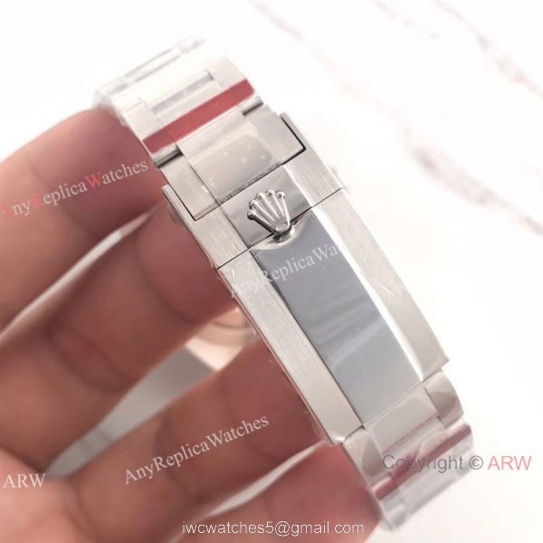 NEW UPGRADED V7 Swiss 3186 Fake Rolex Batman GMT-Master II Ss Watch