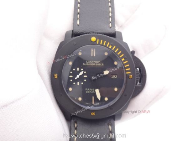 Panerai Luminor Submersible Ceramica PAM508 Replica Watch Brown Markers
