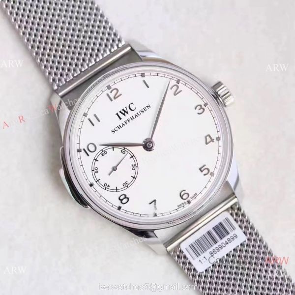Replica IWC Portuguese Minute Repeater Stainless Steel Mesh Strap Watch