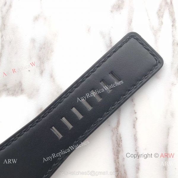 Swiss Fake Bell Ross BR03 100M Frosted Case watch Black Leather Band