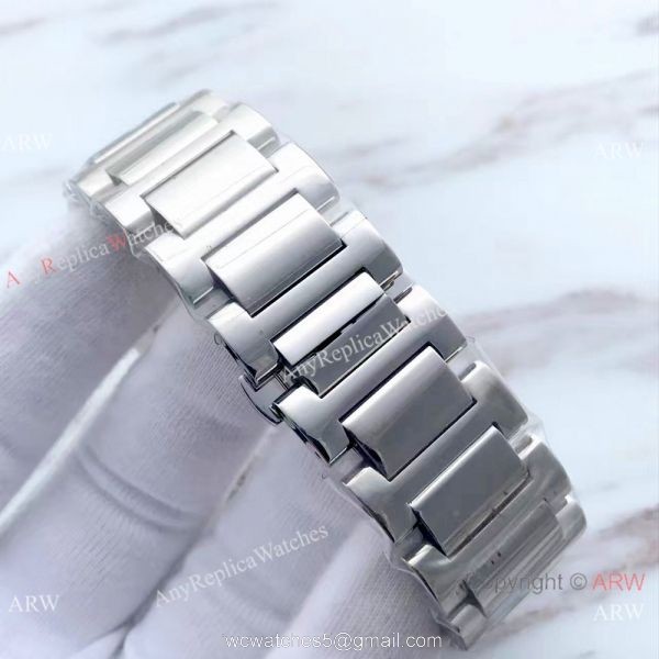 Swiss Fake Montblanc TimeWalker Stainless Steel Black Face Rose Gold Markers Watch