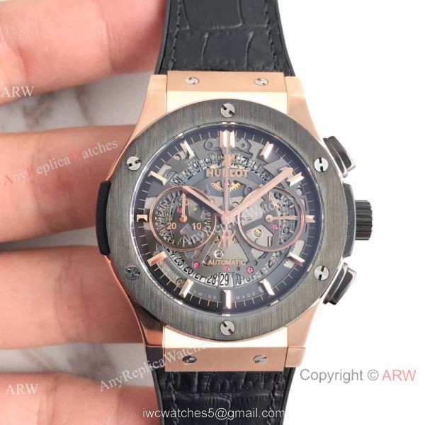 Swiss Grade 7750 Replica Hublot Big Bang Rose Gold 44mm Watch