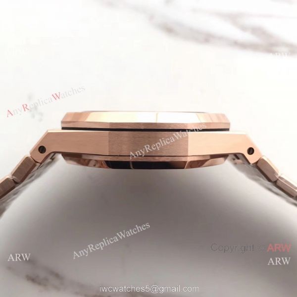 New Audemars Piguet Royal Oak Extra Thin Replica Watch 39mm Rose Gold Blue Dial