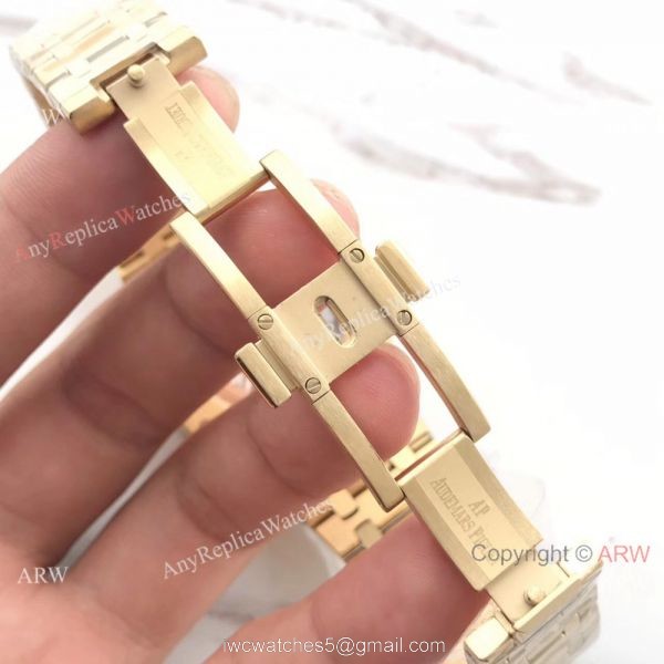 Audemars Piguet Royal Oak Yellow Gold Black Face 39mm Watch Buy Replica