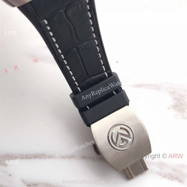 Swiss 1:1 Replica Franck Muller V45 Titanium Black Gummy Strap Watch 45mm