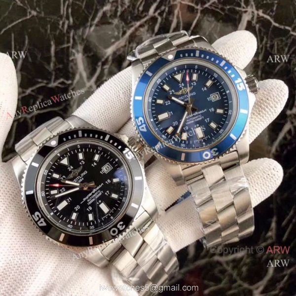 Replica Breitling Avenger Superocean Watch Stainless Steel Black Face