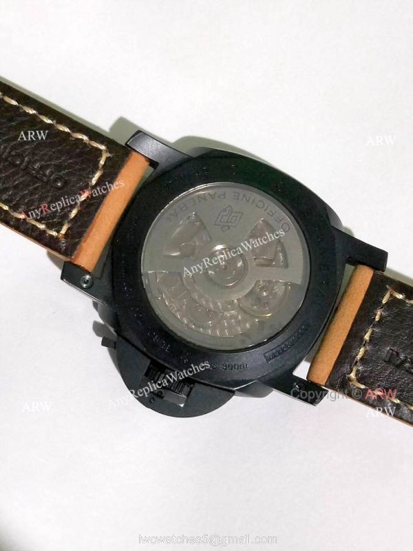 Copy Panerai Luminor GMT PAM0441 Watch Black Steel 44mm