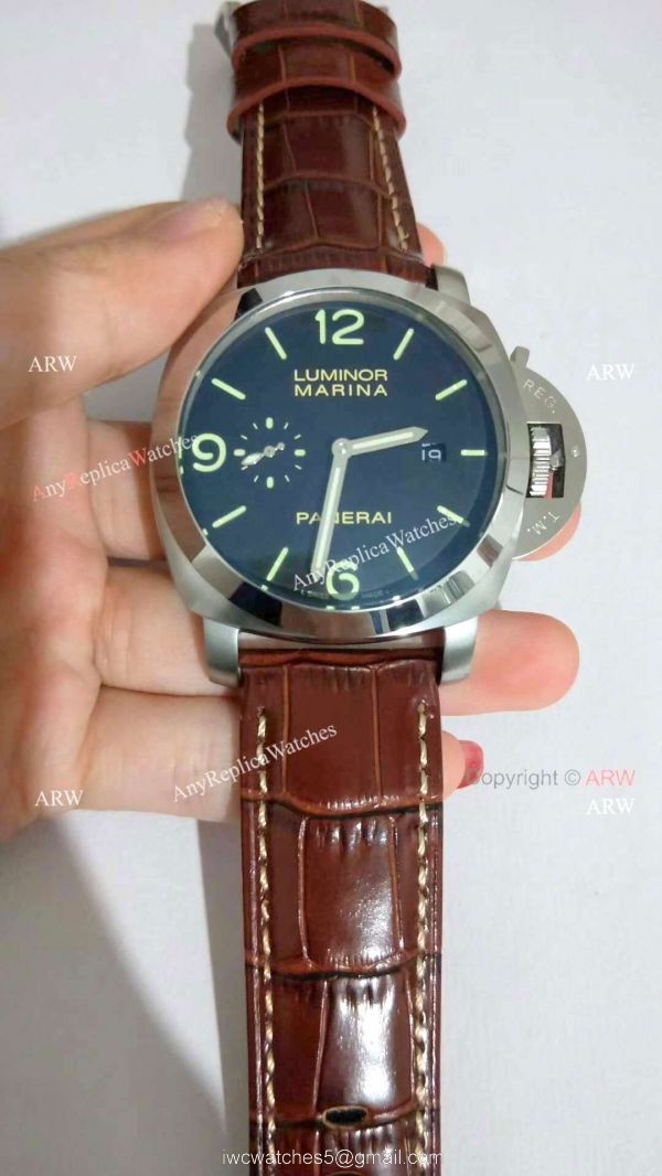 Panerai Luminor Marina PAM00312 SS Black Dial Watch Best Replica