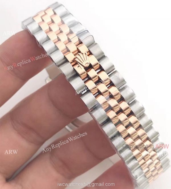 Super Clone 3135 Rolex Datejust Two Tone Rose Gold Jubilee Watch 36mm