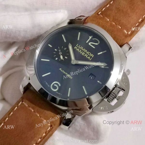 2019 New Panerai PAM 904 Luminor Due Watch Gray Rhodium Dial