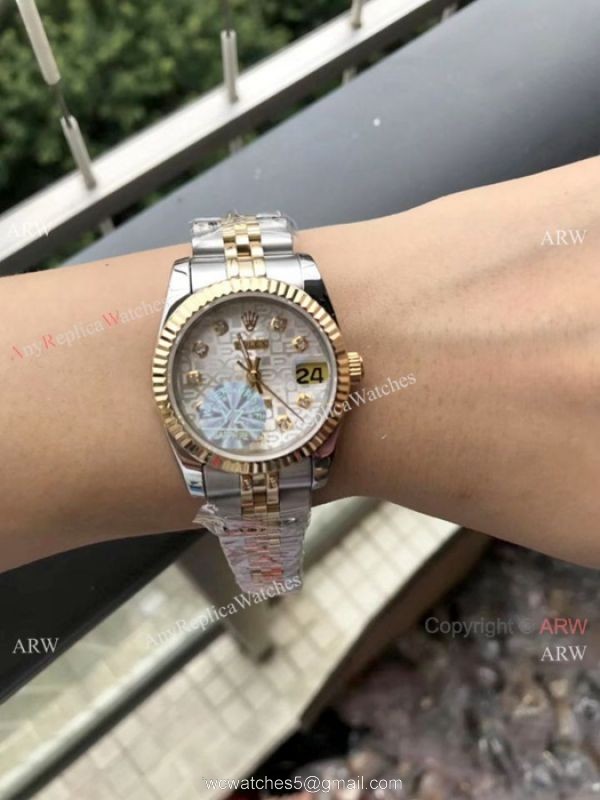 Rolex 16233 Fake Datejust 2-Tone Diamond markers Watch 31mm