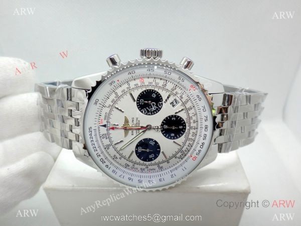 Breitling 1884 Chronometre Navitimer 01 Stainless Steel White Watch 46mm