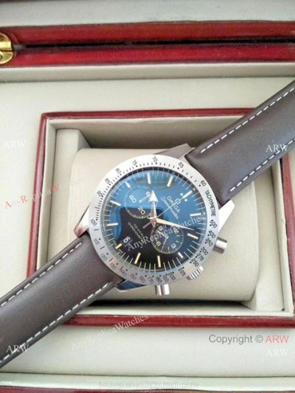 Low Price Omega Clone Watch Speedmaster SS Black Dial Chronograph Watches