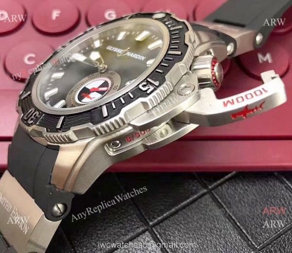 New Ulysse Nardin Deep Dive Hammerhead Shark Watches SS Black Dial