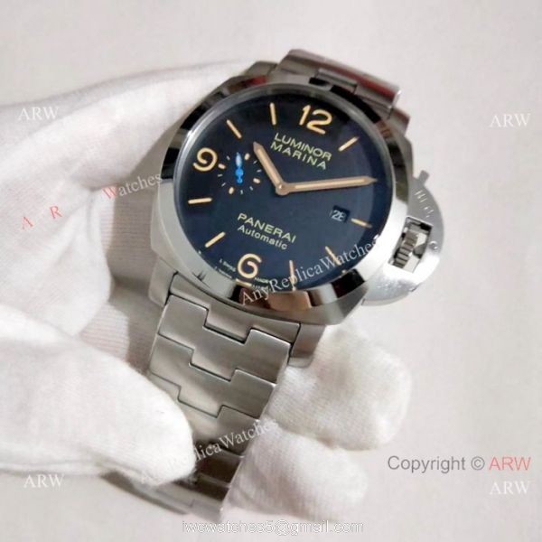 Panerai Luminor Marina Stainless Steel Orange Markers Watch PAM 1312