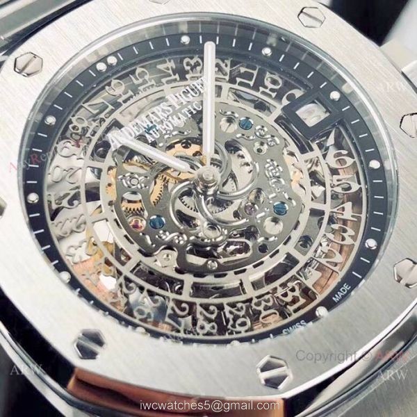 Fake AP Skeleton Wristwatch Audemars Piguet Royal Oak Stainless Steel Watch