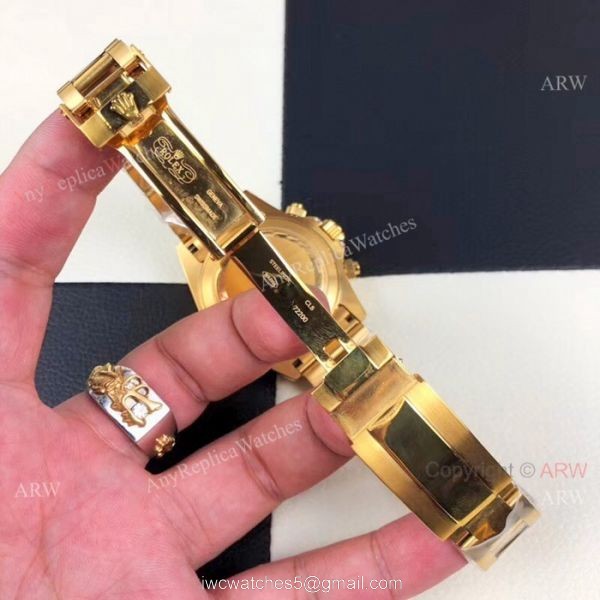 Yellow Gold Daytona Rolex Rainbow Replica Watches Automatic Movement