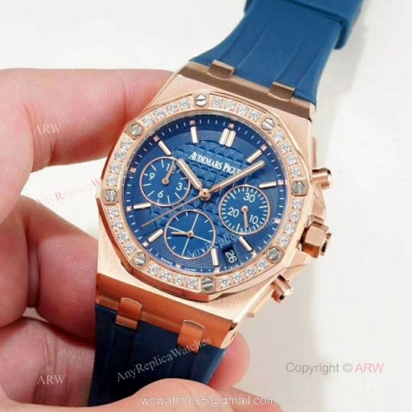 Copy Audemars Piguet Royal Oak Offshore Lady Watches Rose Gold Diamond
