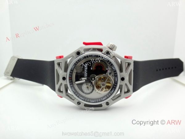 Fake Hublot Techframe Ferrari Tourbillon Titanium Watches 40mm