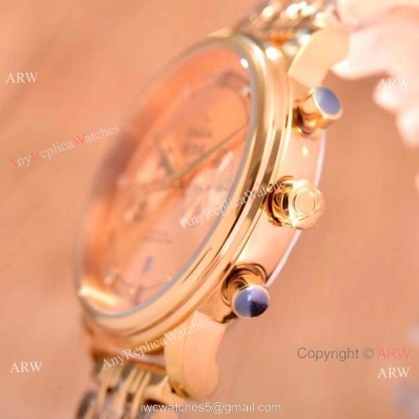 Best Quality Omega De Ville Fake Watches Yellow Gold Chronograph