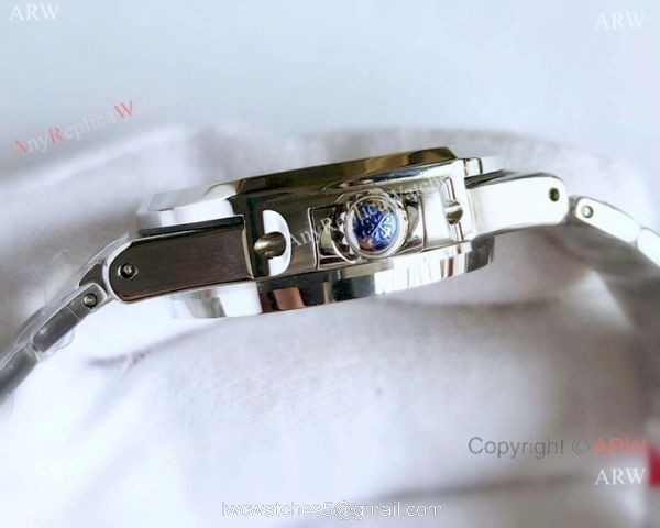 Swiss Replica Patek Philippe Ladies Nautilus Watch Diamond Bezel