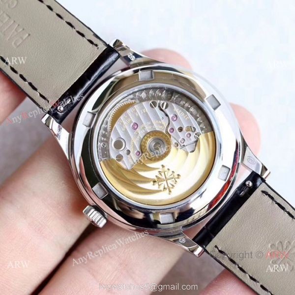 Swiss Grade Patek Philippe Calatrava 5296G-010 Copy Watches Black Dial