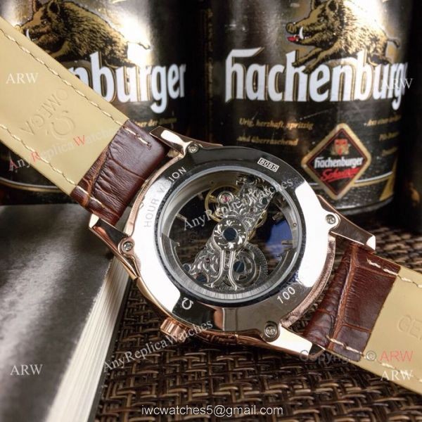 Best Replica Omega Rose Gold Hollow Dial Watches