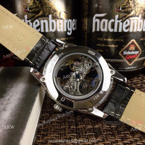 New Style Replica Omega Skeleton Watches Silver Case 42mm