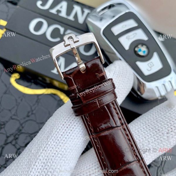 Omega Seamaster Replica Wristwatch SS Brown Leather Band