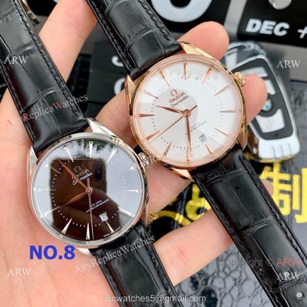 Swiss 8807 Omega Seamaster Edizione Venezia Replica Watches Rose Gold