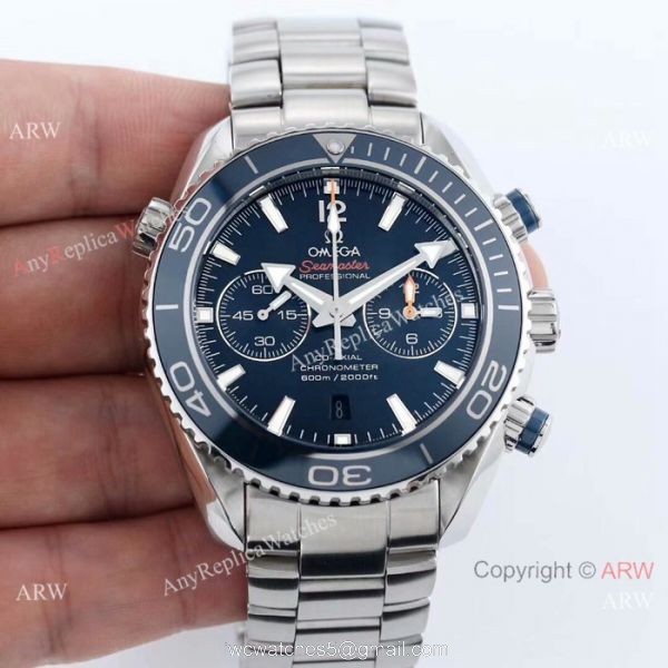 Omega Seamaster Planet Ocean 600m Stainless Steel BLUE Dial Watch Swiss 9300 Replica