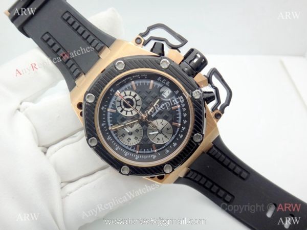 Replica Audemar Piguet Survivor Chronograph Watch Rose Gold Case