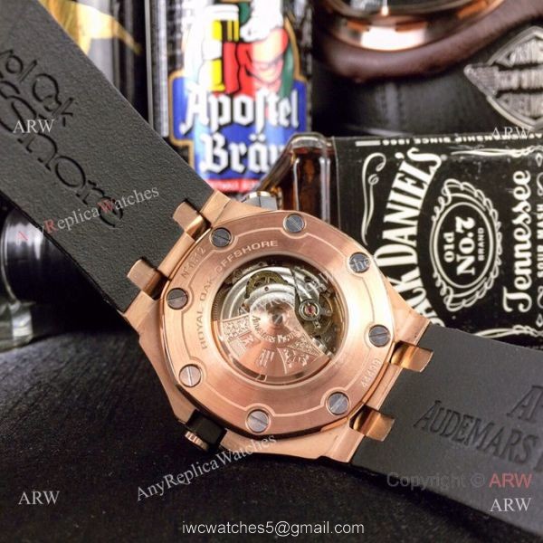 Replica Audemars Piguet Royal Oak Offshore Tattoo Watch SS Black Dial