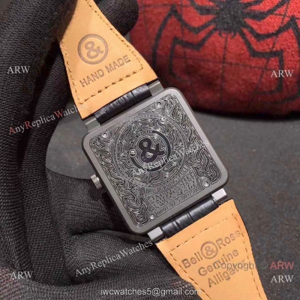 New Replica Bell Ross BR01 Burning Skull Tattoo Watch Quartz Movement