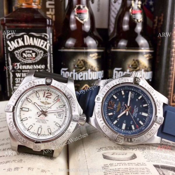 Fake Breitling COLT Automatic Blue Dial Blue Rubber Band Mens Watch