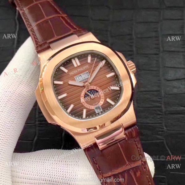 Fake Patek Philippe Nautilus Annual Calendar Rose Gold Watches