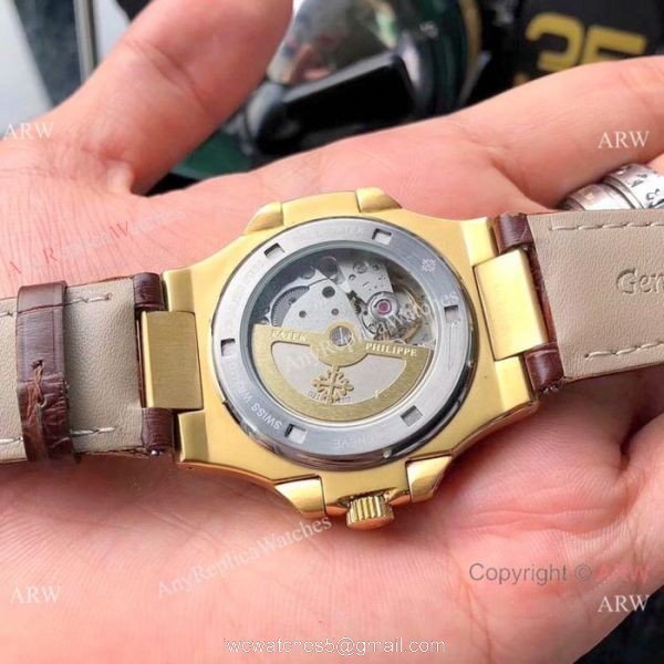 Fake Patek Philippe Nautilus 42mm Men Watches SS Diamond Marker