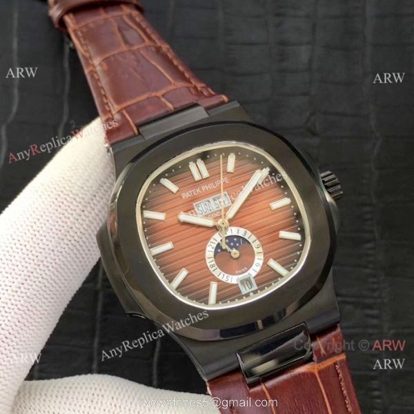 High Qaulity Replica Patek Philippe Nautilus Annual Calendar All Black Watch