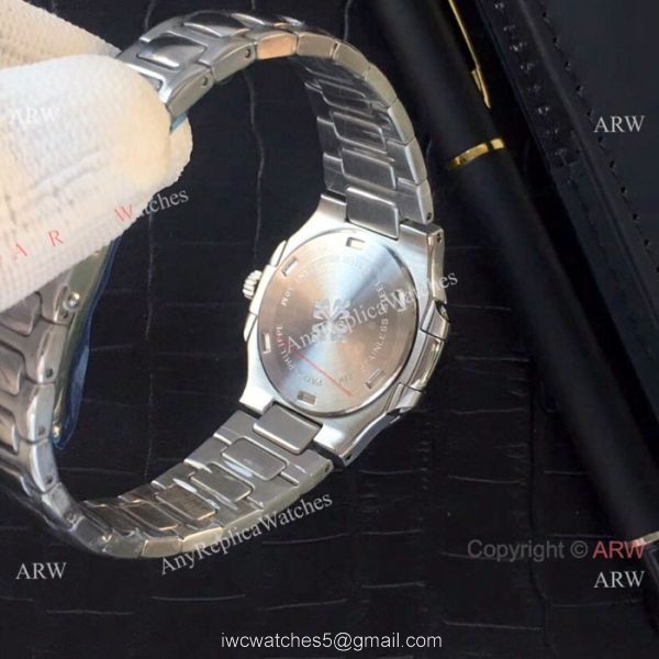 Fake Patek Philippe Nautilus Womens Watches SS Black Face QUARTZ