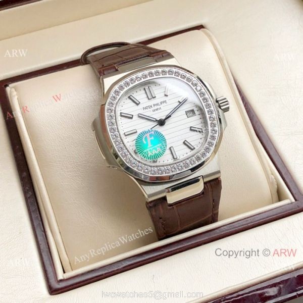 Swiss Replica Patek Philippe Nautilus 5711 watch Blue Dial Diamond Bezel