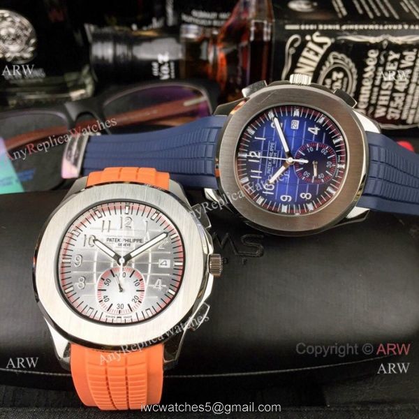 Japan grade Patek Philippe Aquanaut Chronograph Watch SS Silver Dial