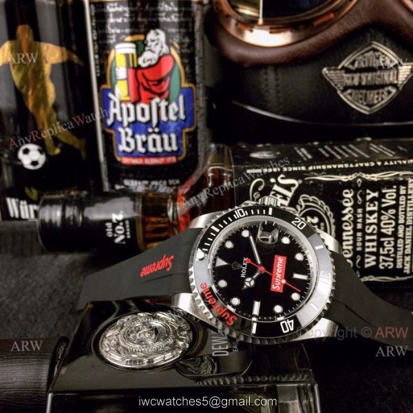 Rolex Supreme SS Black Ceramic Bezel Limited Edition Watch 40mm