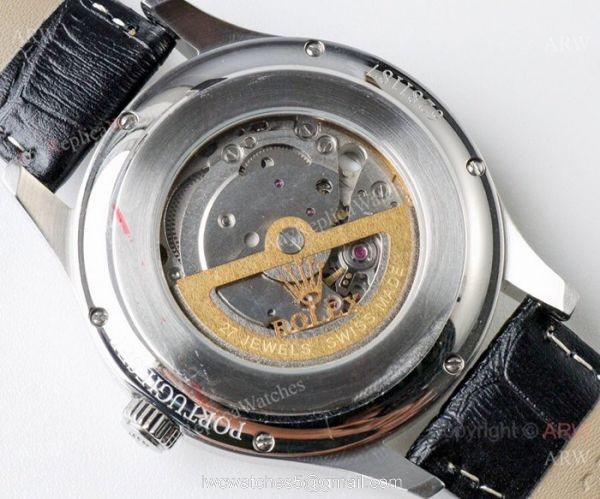 Swiss 8217 Rolex Datejust Moonphase replica Watch White Dial Gold Sticks
