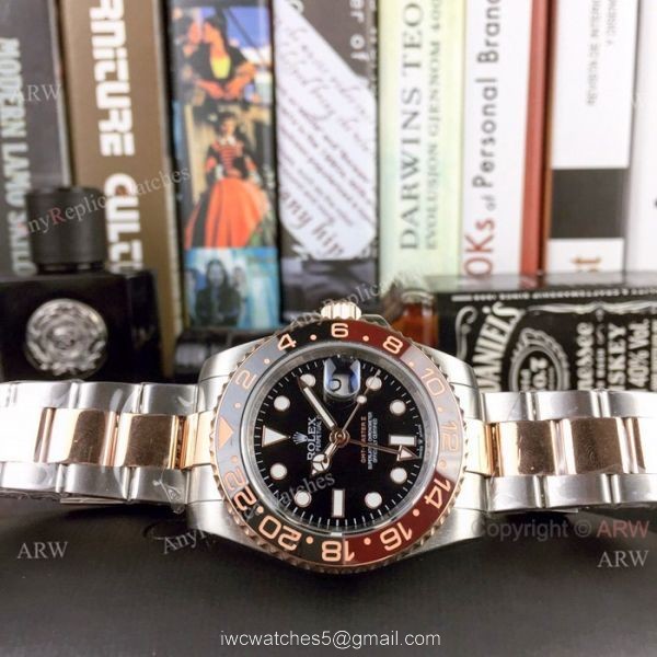 UR Factory Copy Rolex GMT 2018 &8216;Root Beer Watch Two Tone Rose Gold